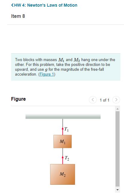 Question 8 T M1 T2 M 2Case 1: Blocks at rest For