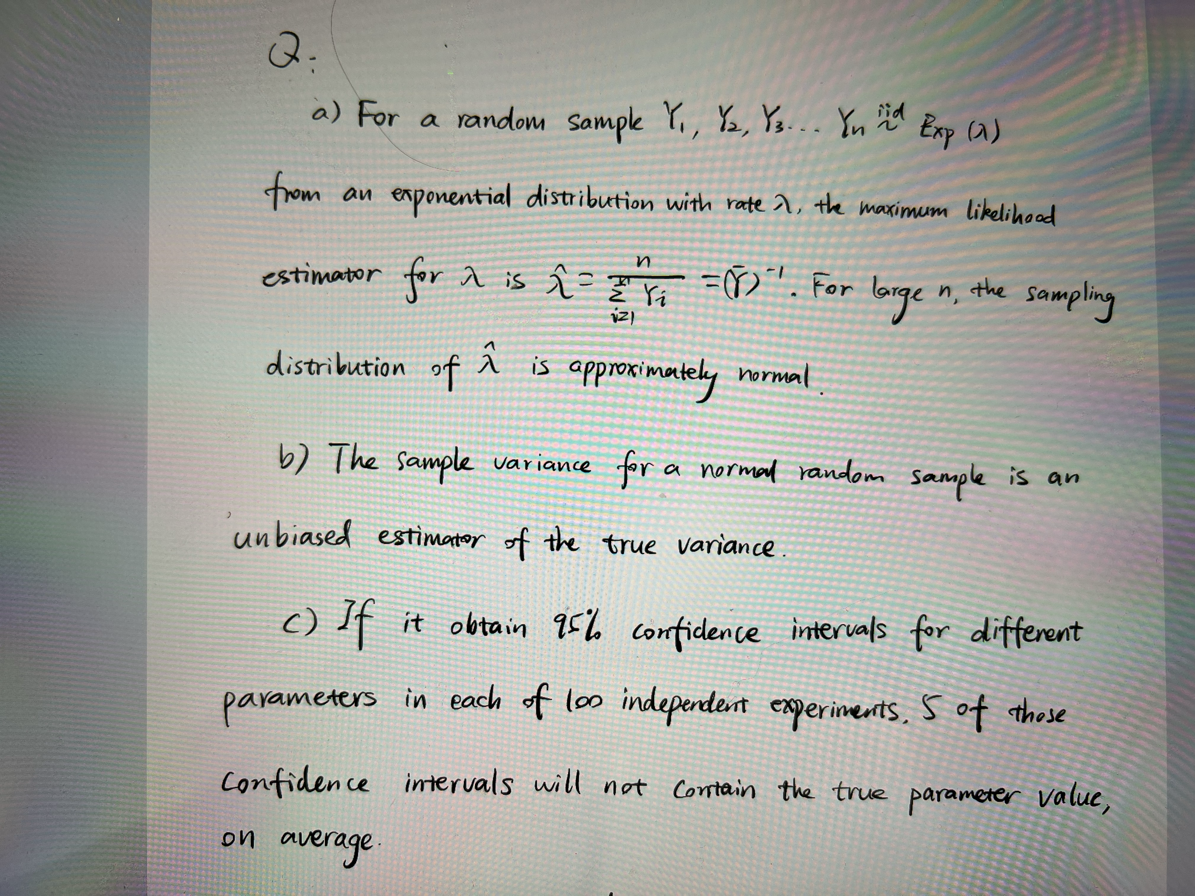 ?) be a random sample from a normal distribution with bown variance.
