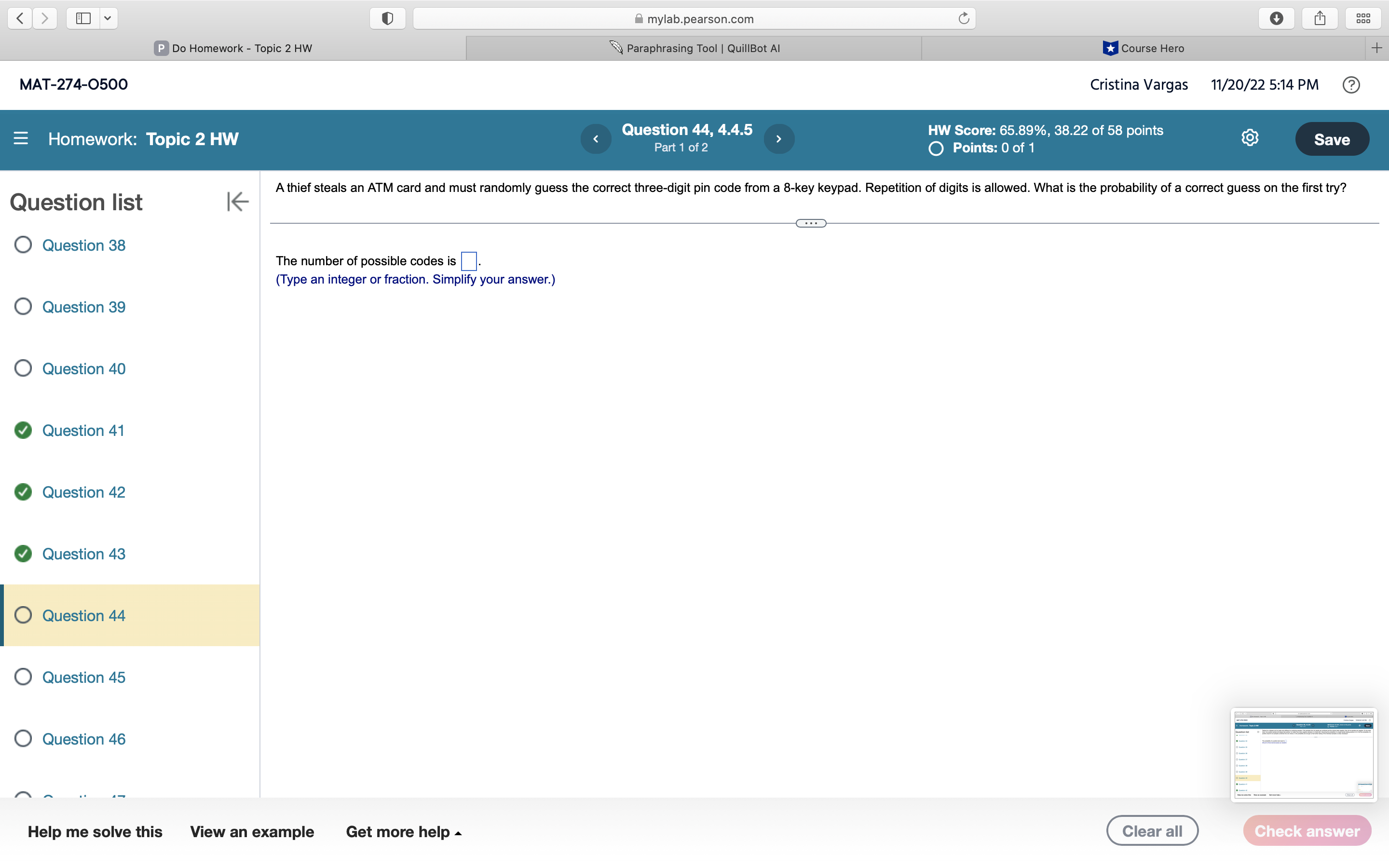  O V mylab.pearson.com C 888 P Do Homework - Topic 2