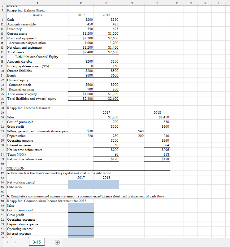  A B C E F G H DATA 7 Knapp Inc.