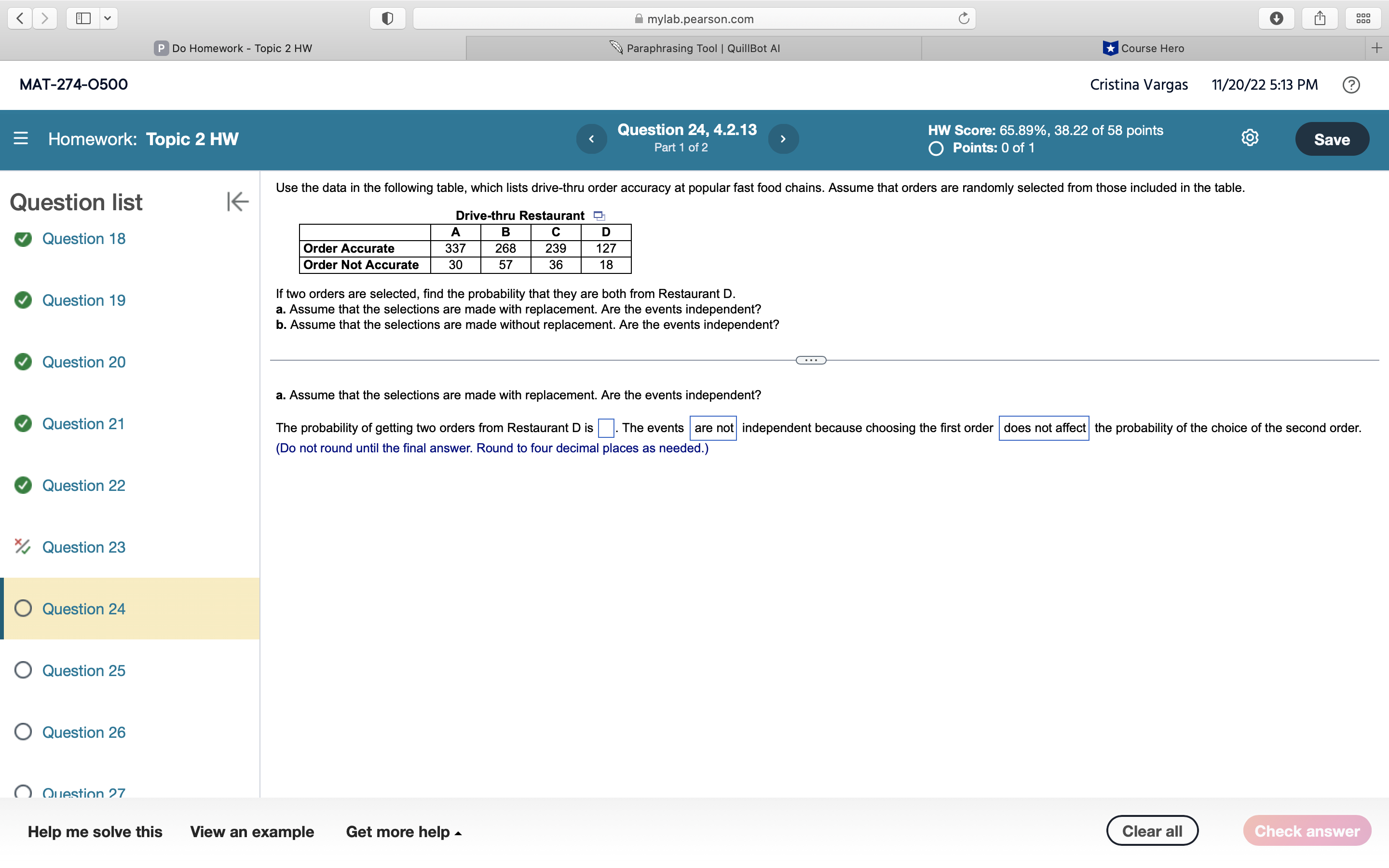  O V mylab.pearson.com C 888 P Do Homework - Topic 2