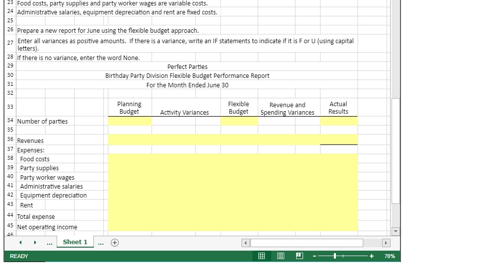 Parties, Inc. has several divisions. One division provides birthday parties at their