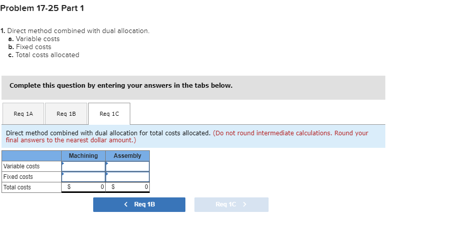 for construction machinery. The company has two production departments: Machining and Assembly.