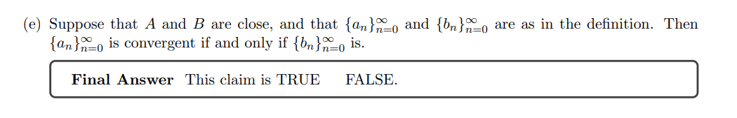 an E A and bn E B for all n E N,