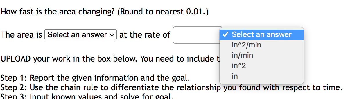 is currently 9.2 in and is decreasing by 0.4 in/ min. The