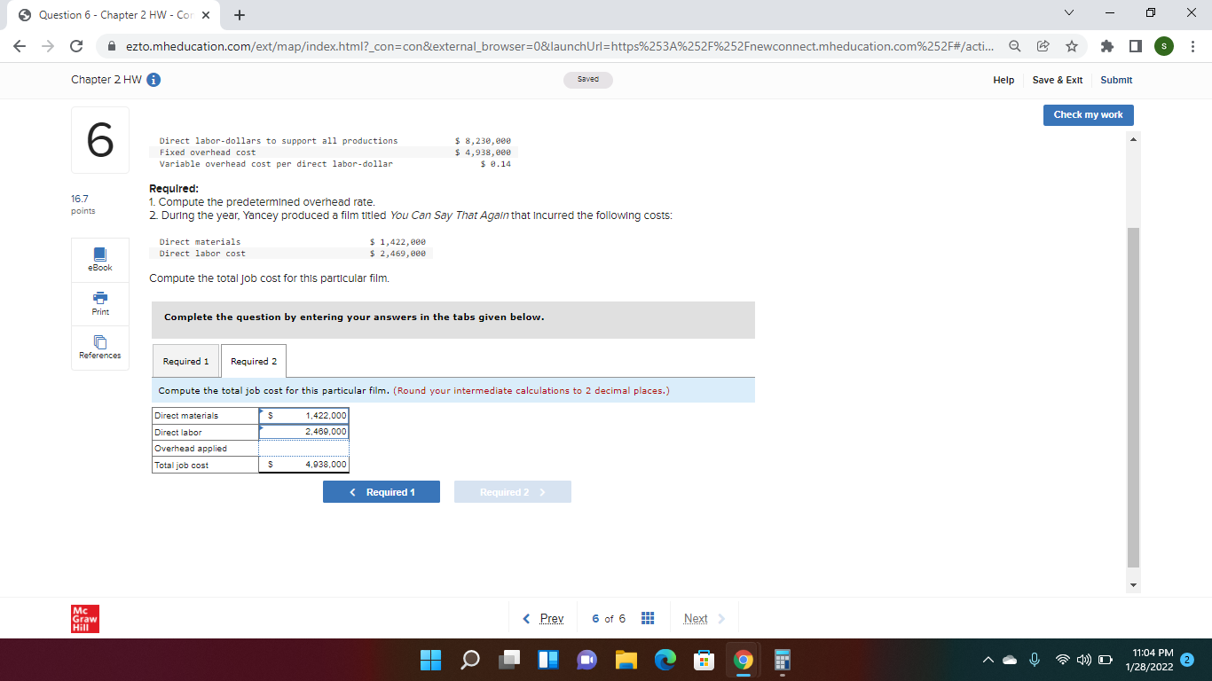  Question 6 - Chapter 2 HW - Cor X + V