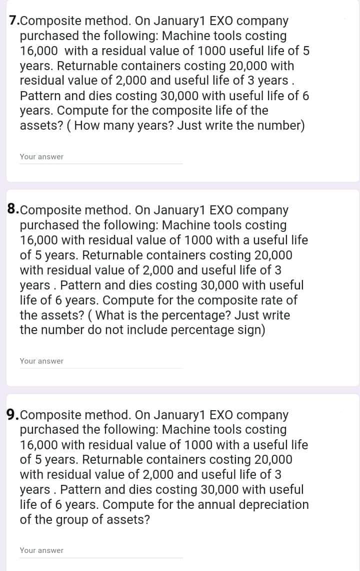 an estimated useful life of 4 years. EXO paid P90,000 forthe machine.