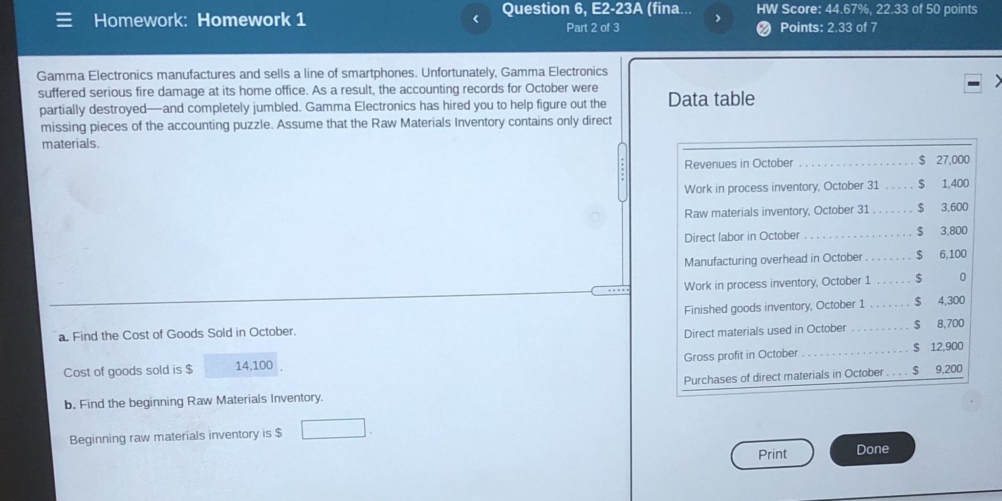 Question 6, E2-23A (fina.. Homework: Homework 1 Part 2 of 3 HW