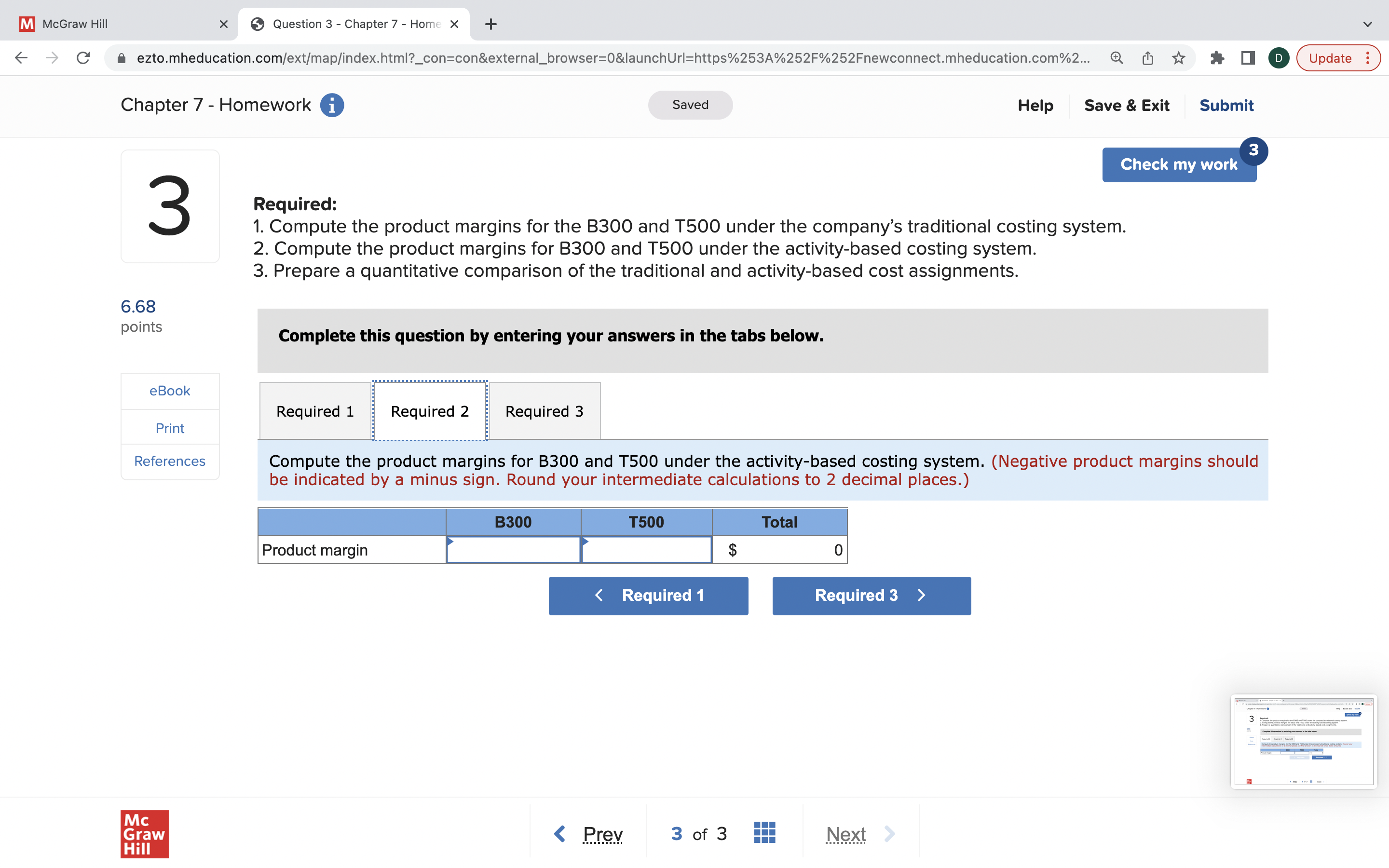 Help Save & Exit Submit Check my work 3 Hi-Tek Manufacturing, Incorporated,