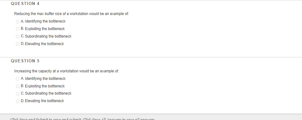 mgts question couldnt do these 2 QUESTION 4 Reducing the max buffer