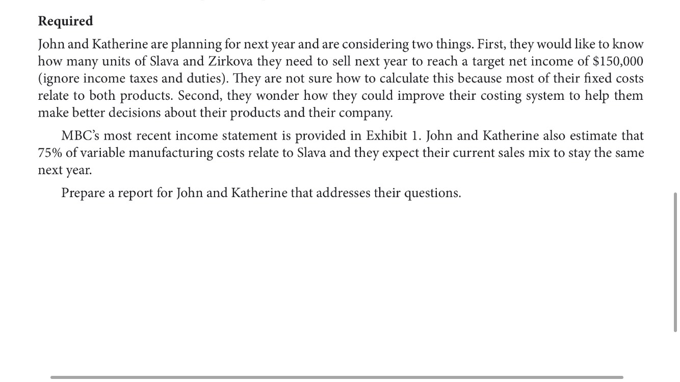case analysis report. \fRequired John and Katherine are planning for next year