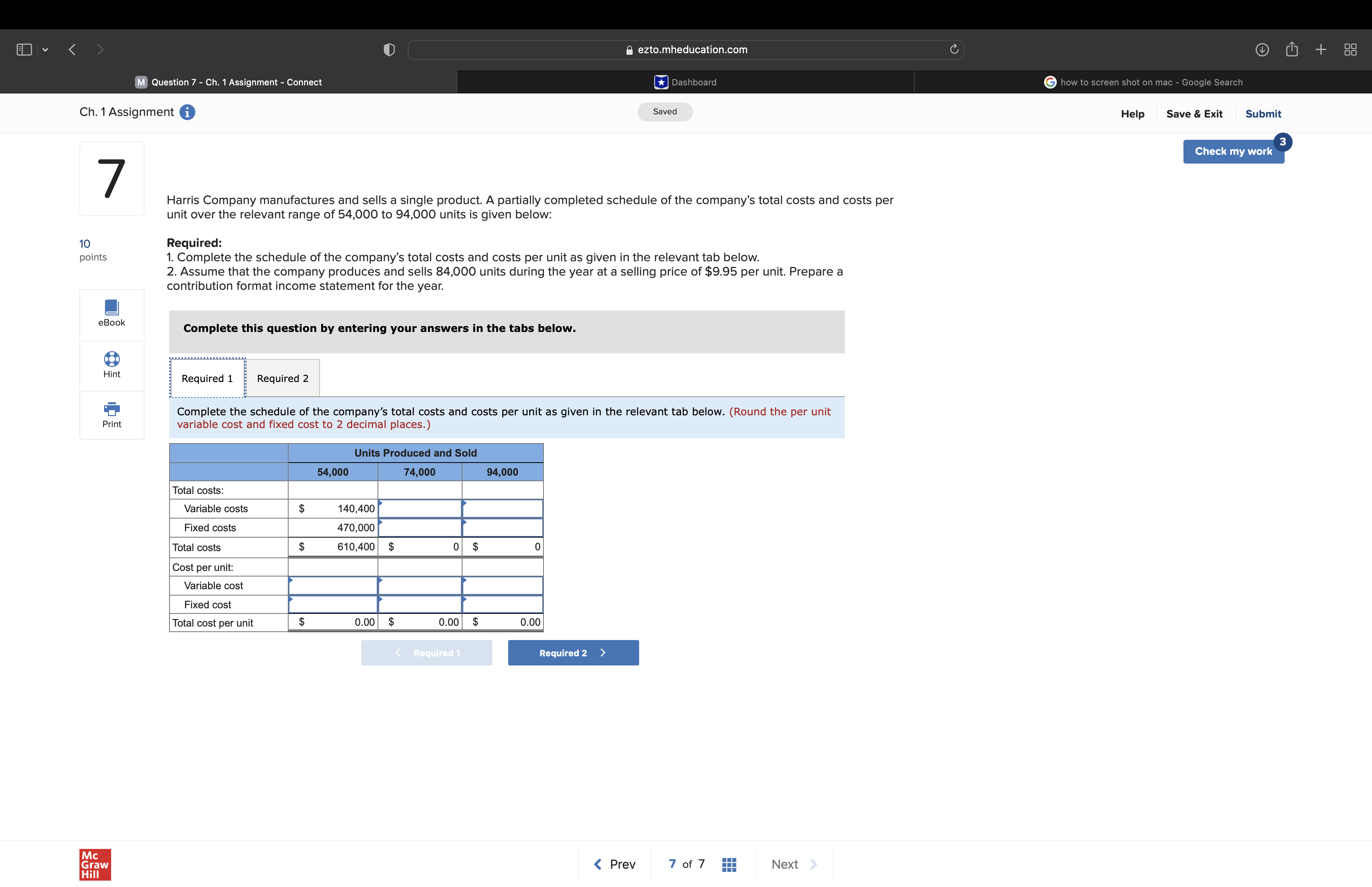 Search Ch. 1 Assignment i Saved Help Save & Exit Submit Check