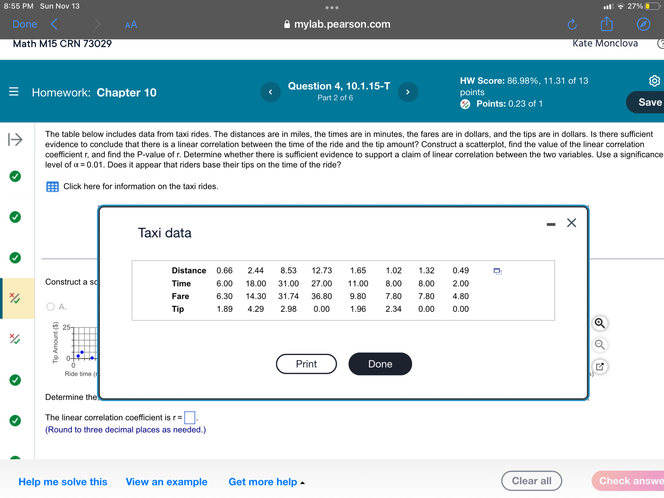 decimal places as needed.) Determine the null and alternative hypotheses. V x/