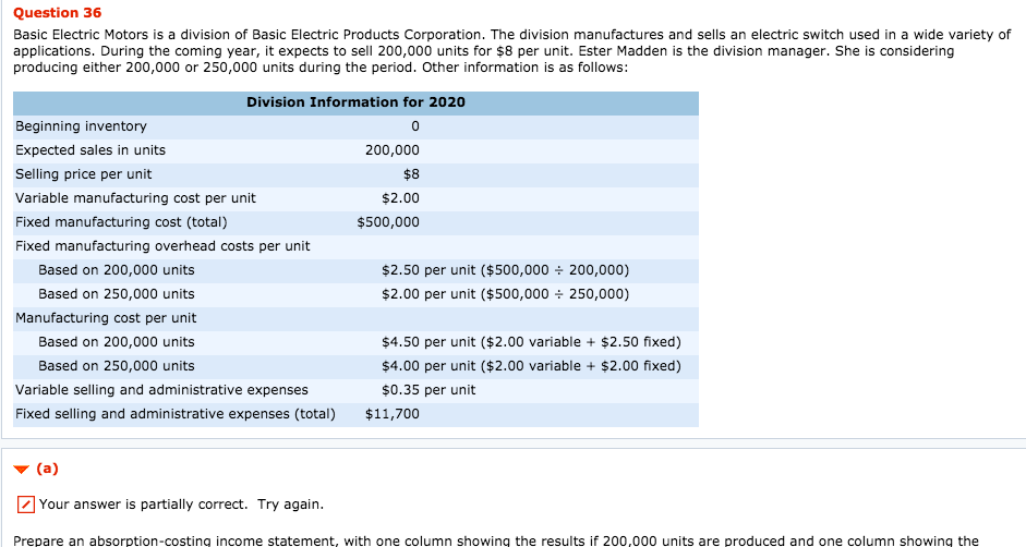 comm 305 Question 36 Basic Electric Motors is a division of Basic