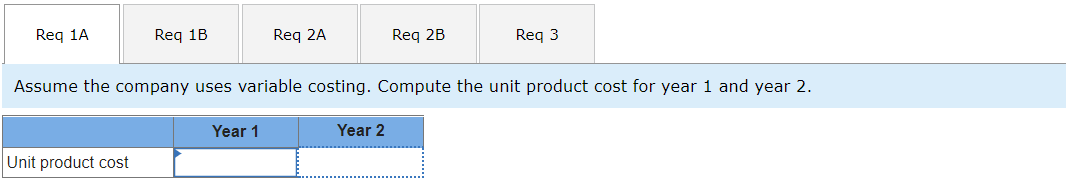 Req 1A Req 1B Req 2A Req 2B Req 3 Assume