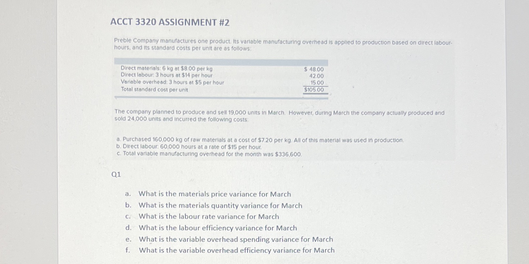 Try to post it in docx file ACCT 3320 ASSIGNMENT #2 Preble