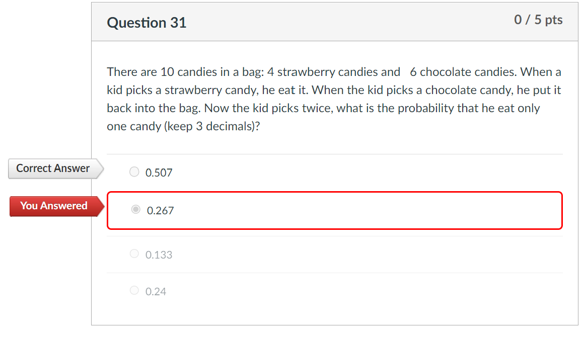 O Students fail the exam or are not satisfied with the course.