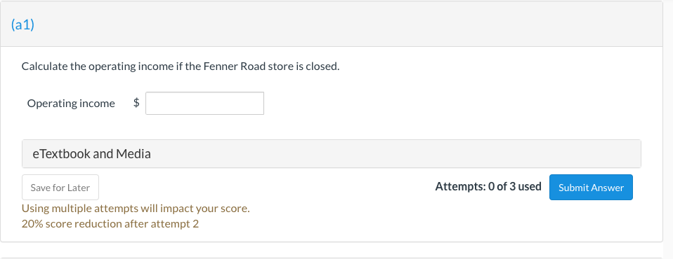 and the other on Fenner Road. Results for the month of May,