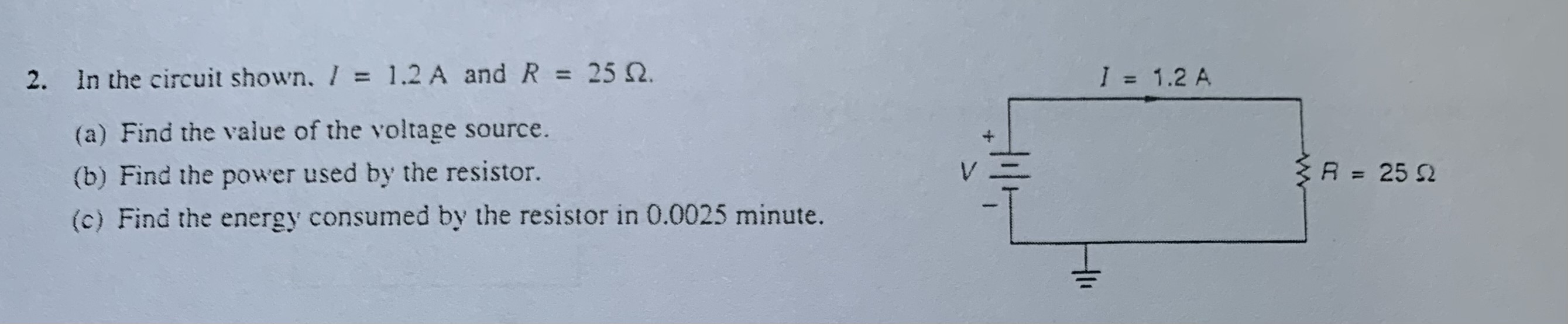 Can you please help me answer number 2? 2. In the circuit