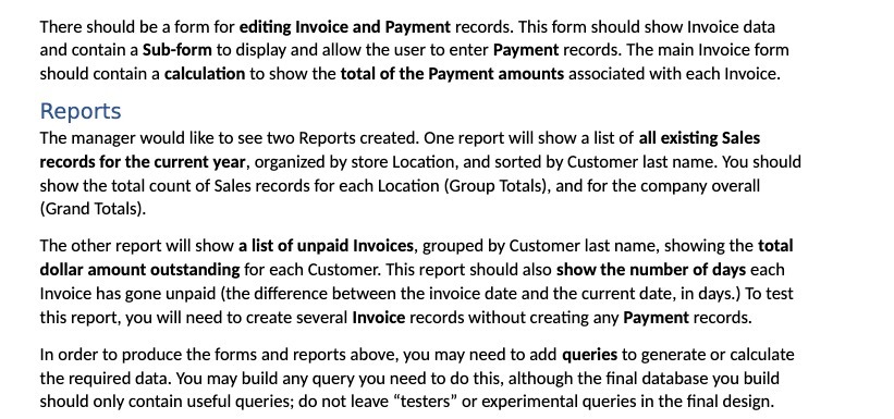 There should be a form for editing Invoice and Payment records.