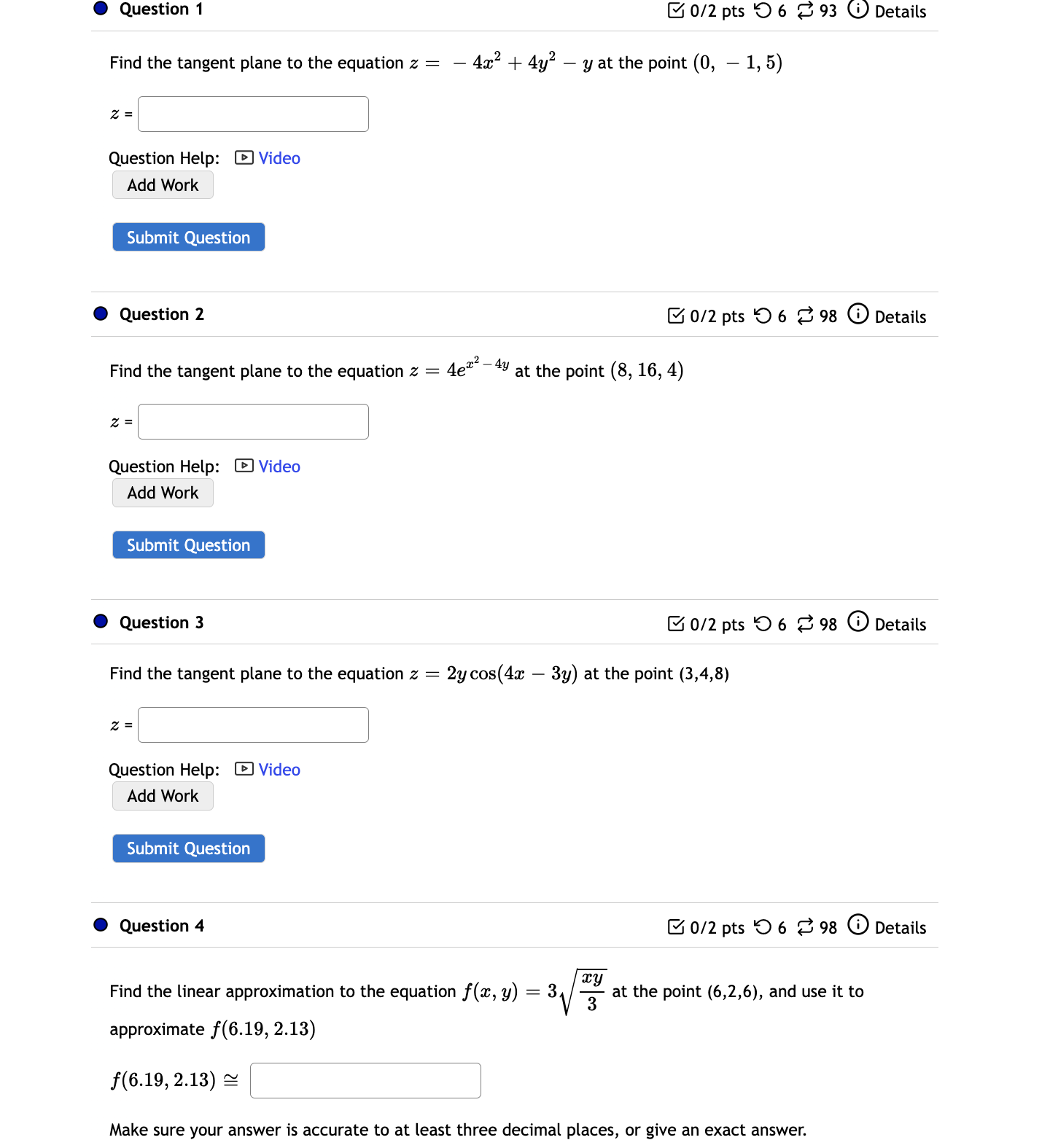  0 Question 1 E.' 0/2 pts '0 6 8 93 0)