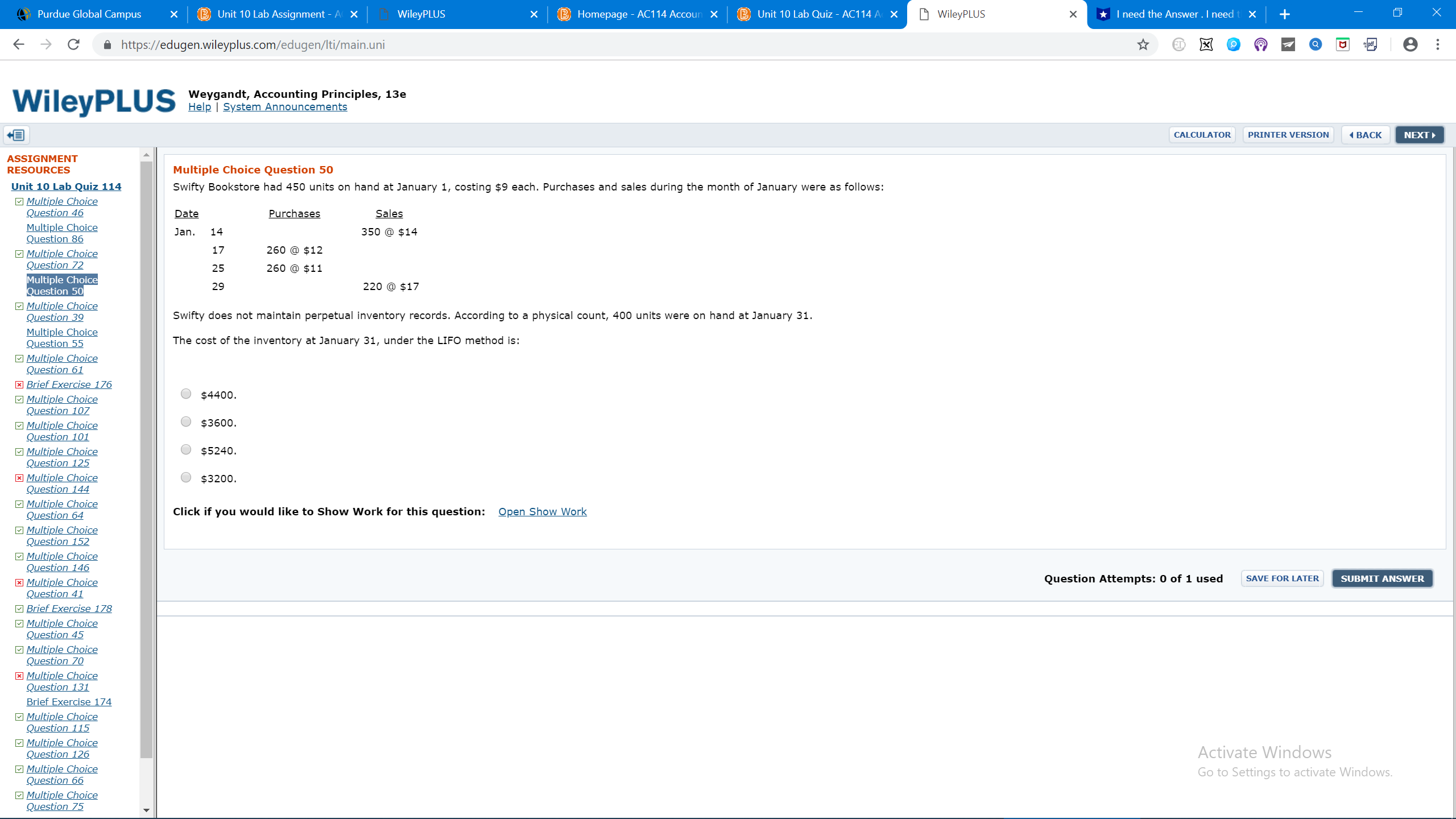 Is it possible to get answer from the following question ? Purdue