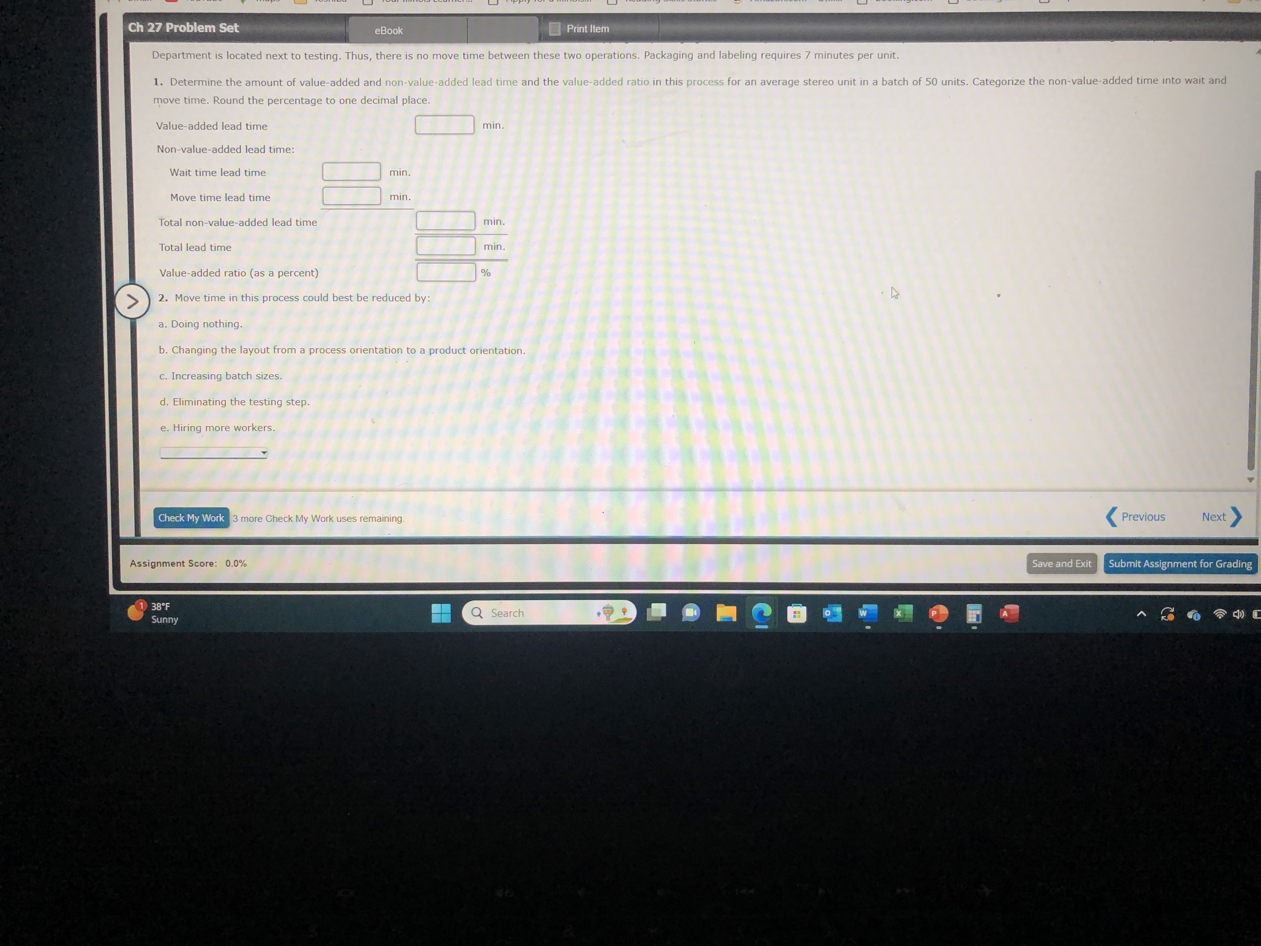  Ch 27 Problem Set eBook Print Item Department is located next