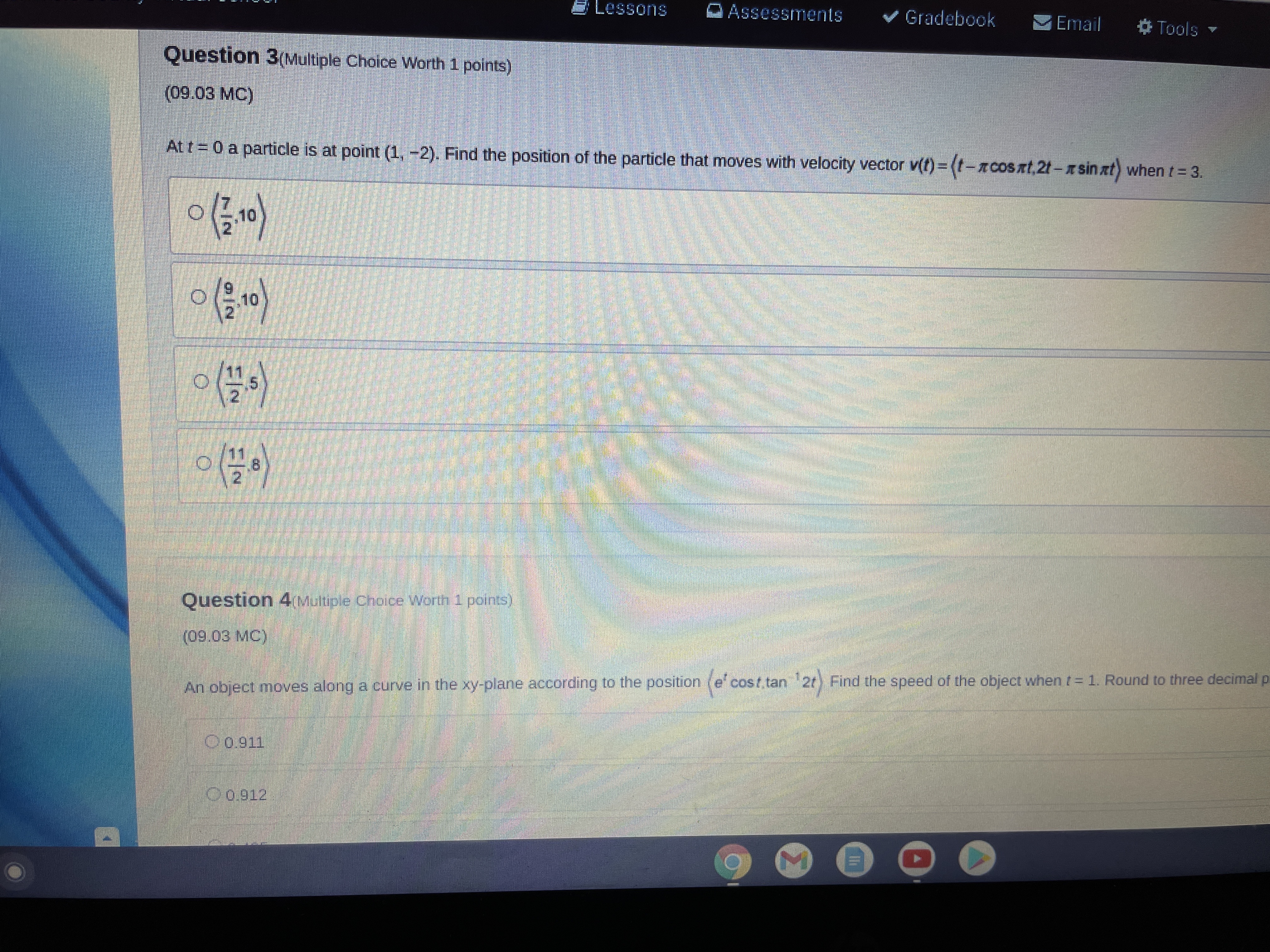 particle is at rest. Of =0 ot-5 Of = n Or =