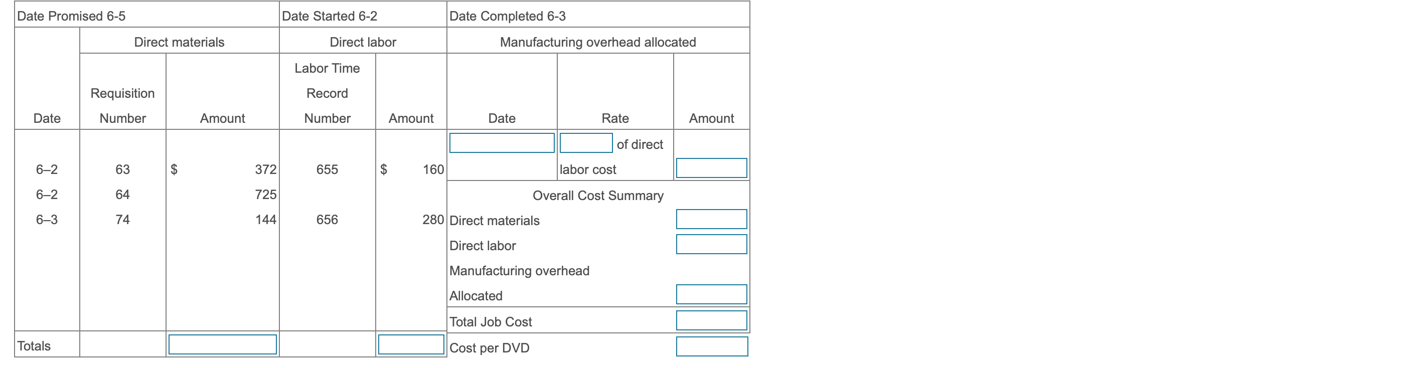 64 25 lbs. acrylic plastic @ $29 per lb. 725 6l'03 74