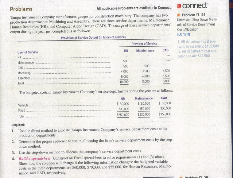 Problems All applicable Problems are available in Connect. = connect Tampa