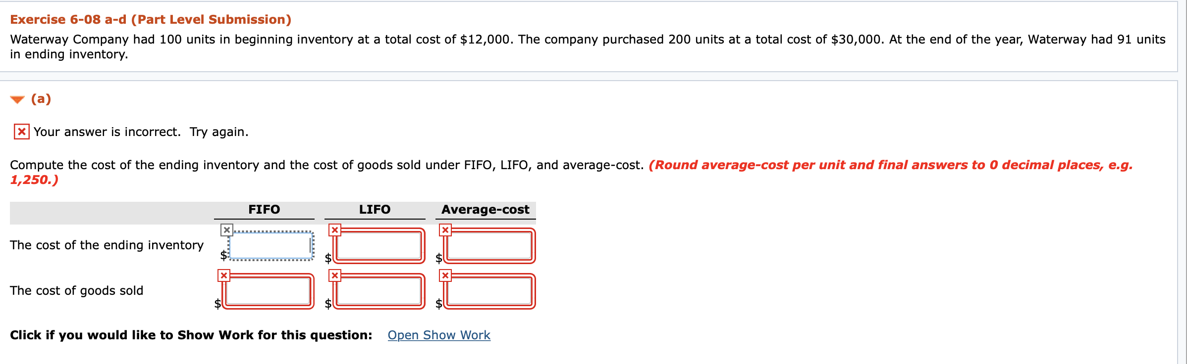 Please help solve for this question. Thank you. Exercise 6-08 a-d (Part