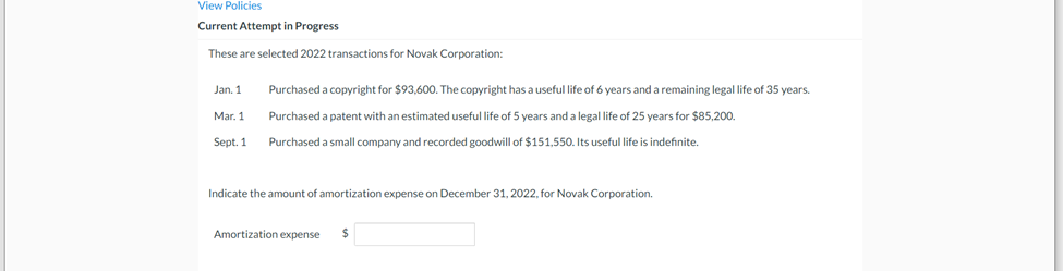 View Policies Current Attempt in Progress These are selected 2022 transactions