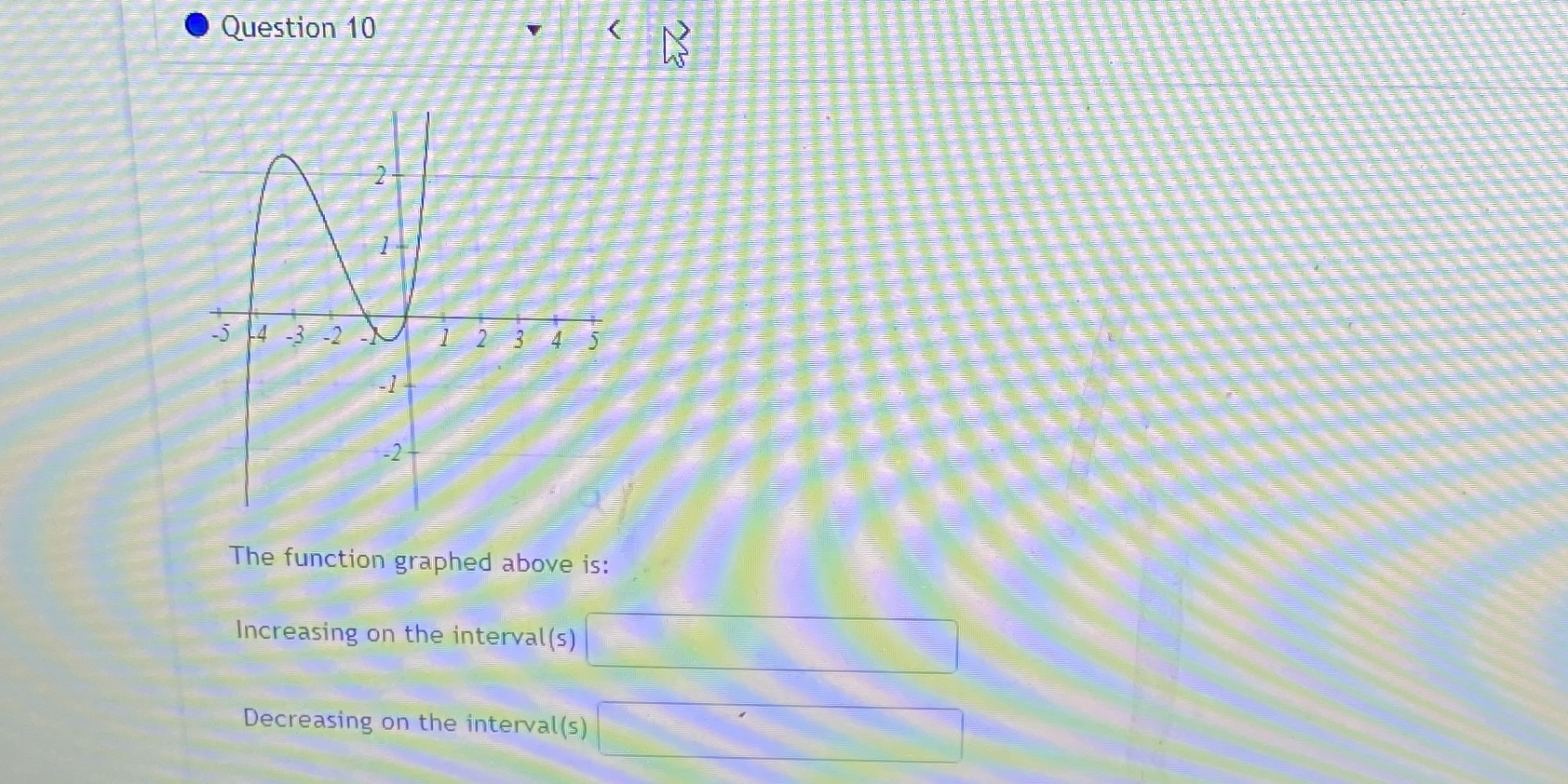 Question 10 -5 14 -3 -2. 1 2 3 4 5