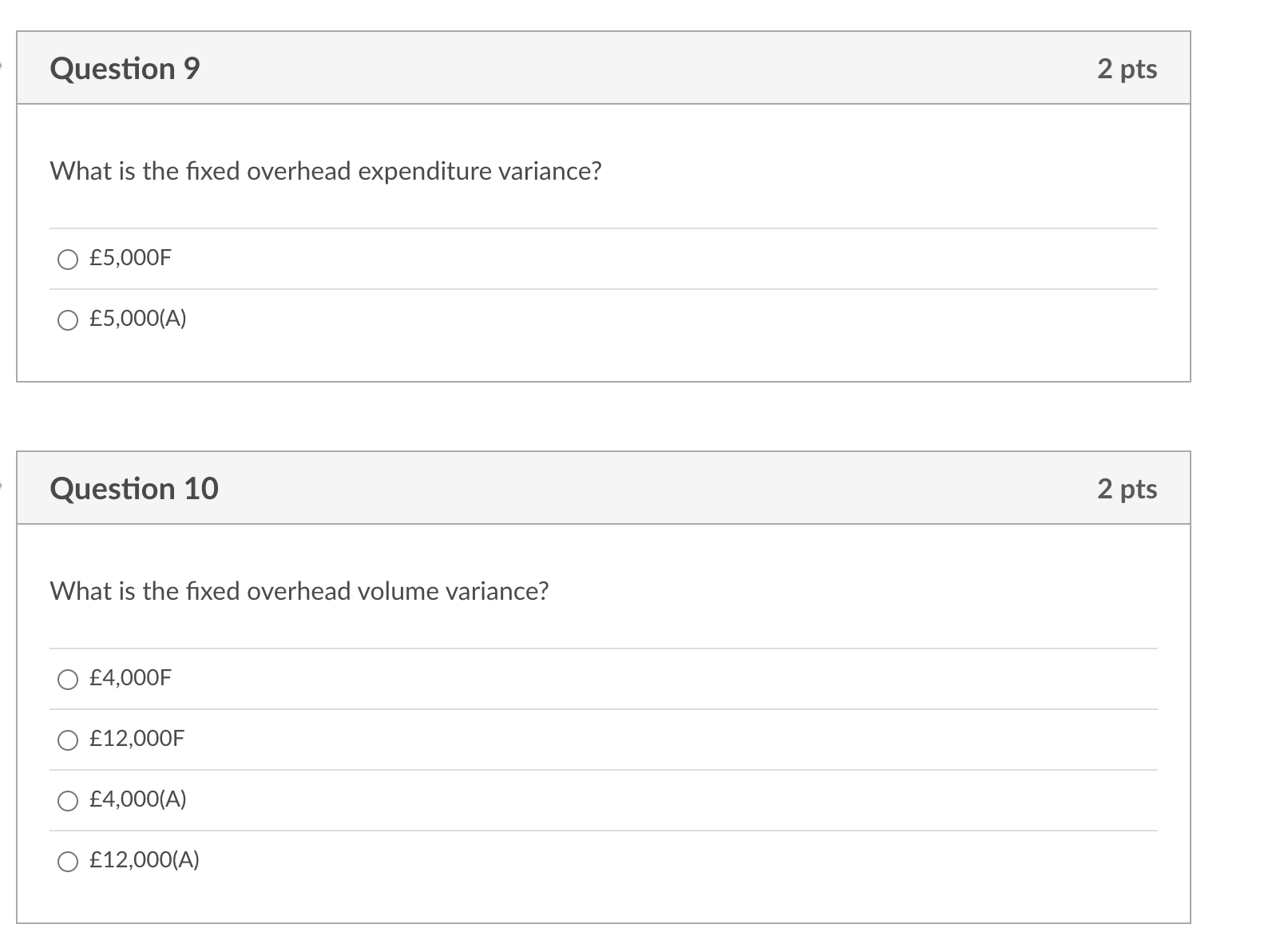 O E8,600(A) O f1,000(A) O E8,60OF O f1,00OF Question 8 2 pts