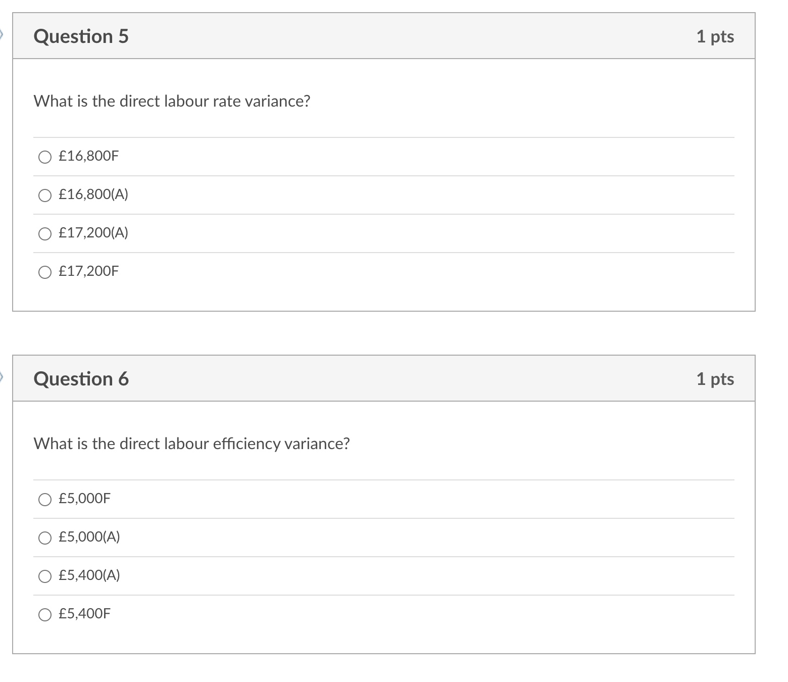 item is as follows: - - Variable production overhead - 3 15