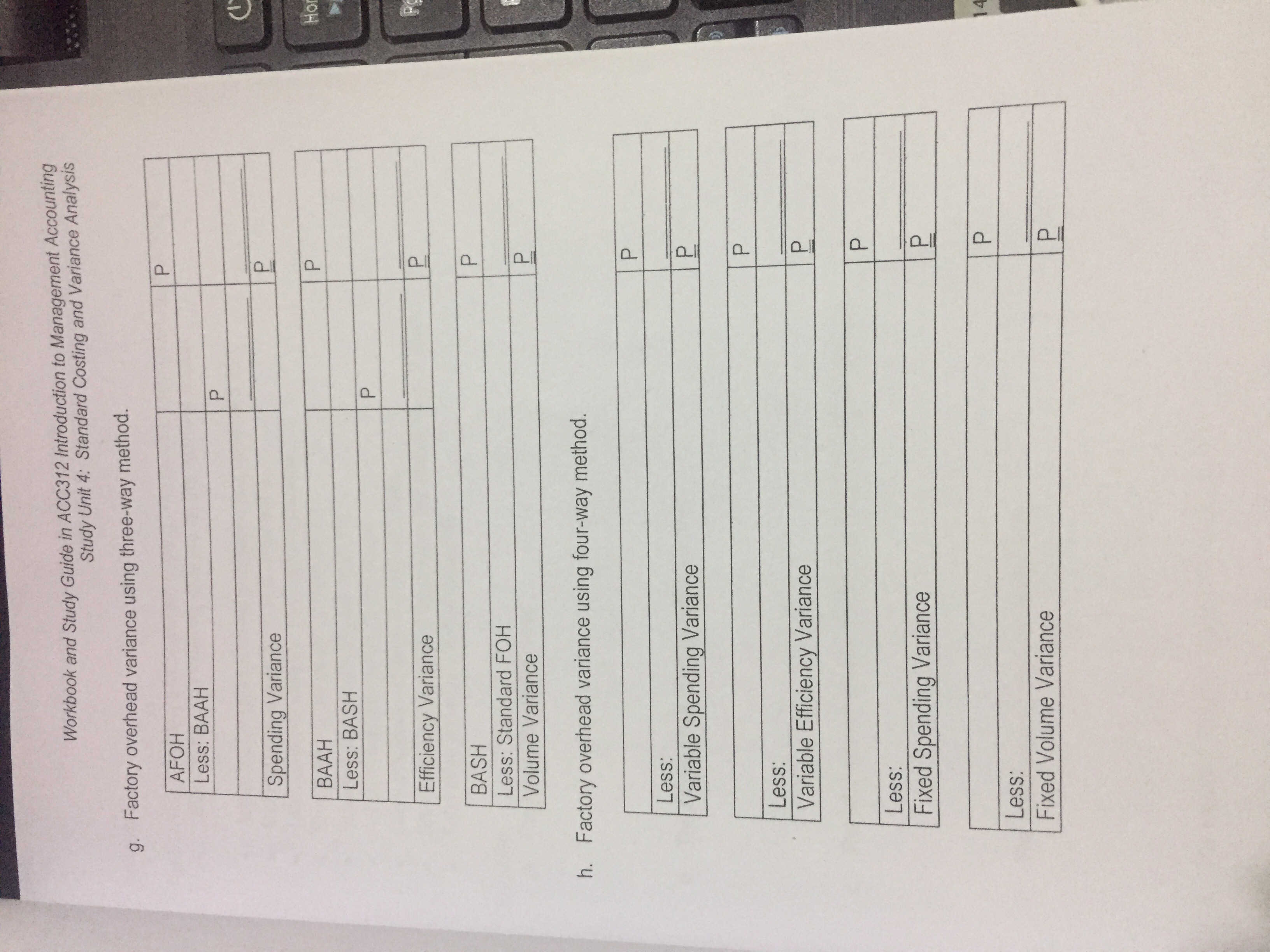 Help me understand this Workbook and Study Guide in ACC312 Introduction to