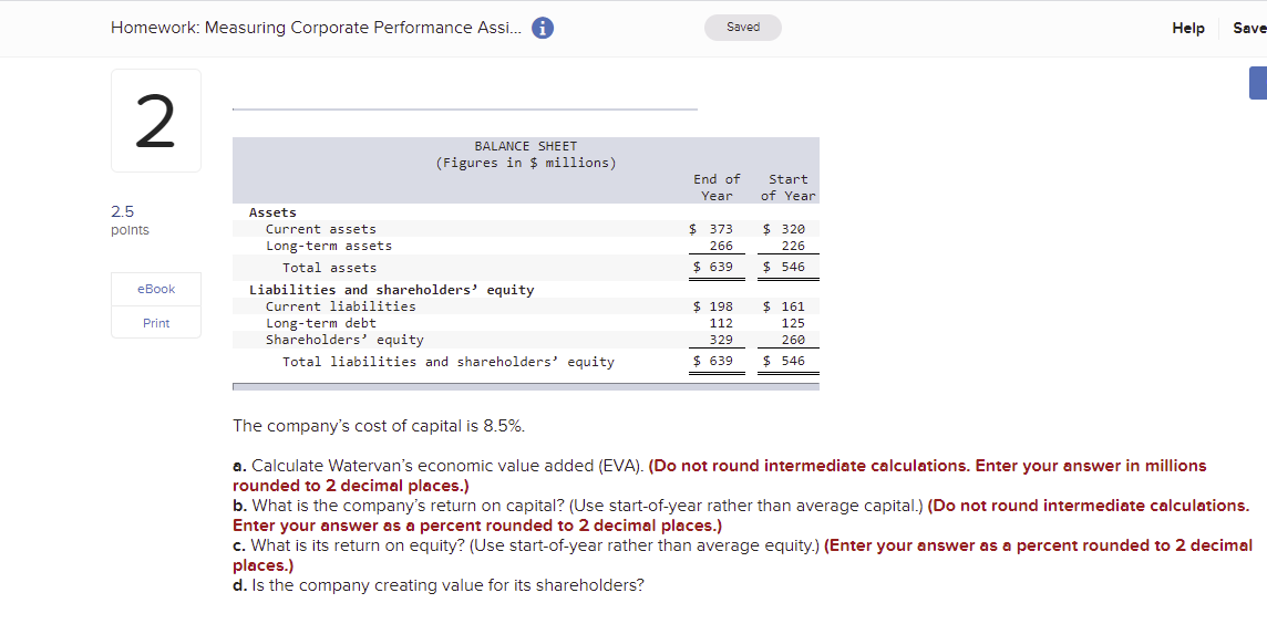 Need help with this question Homework: 2.5 no Ints eBook Print Measuring