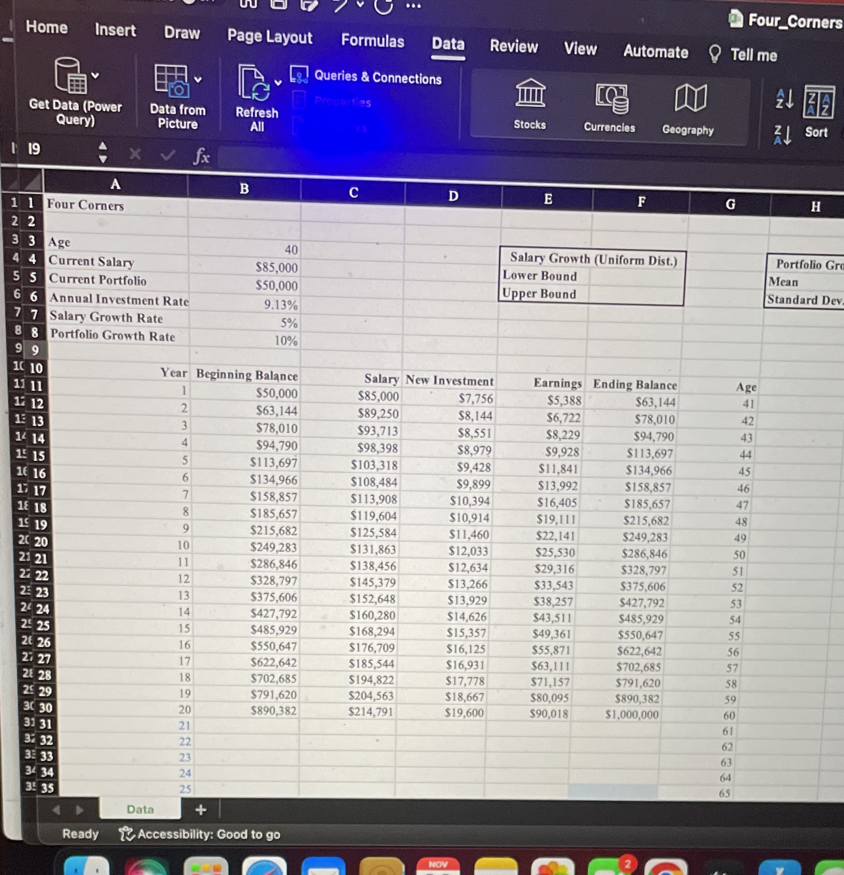 Here is the data. I need to redesign the spreadsheet with random
