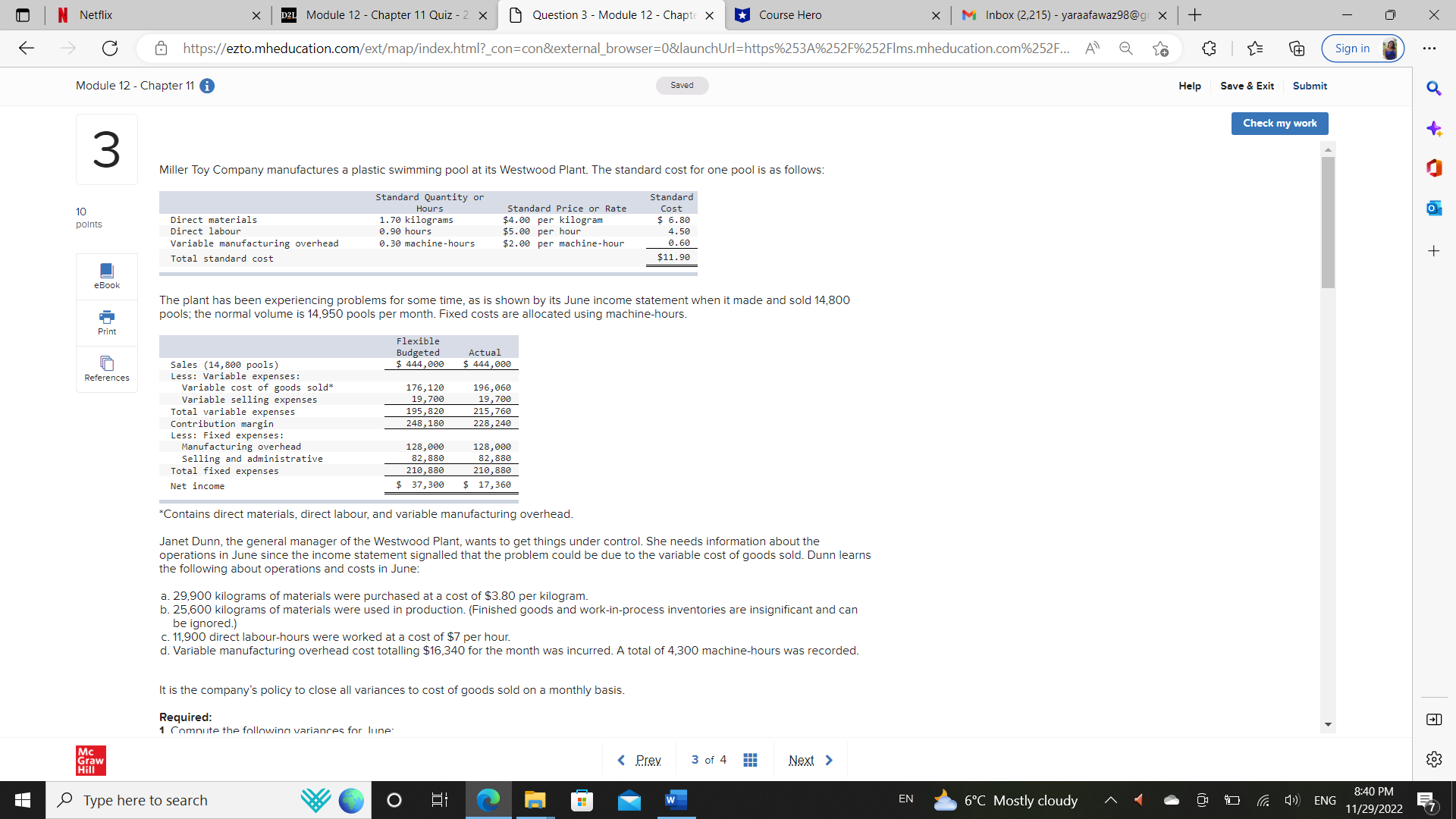  N Netflix X D2L Module 12 - Chapter 11 Quiz -