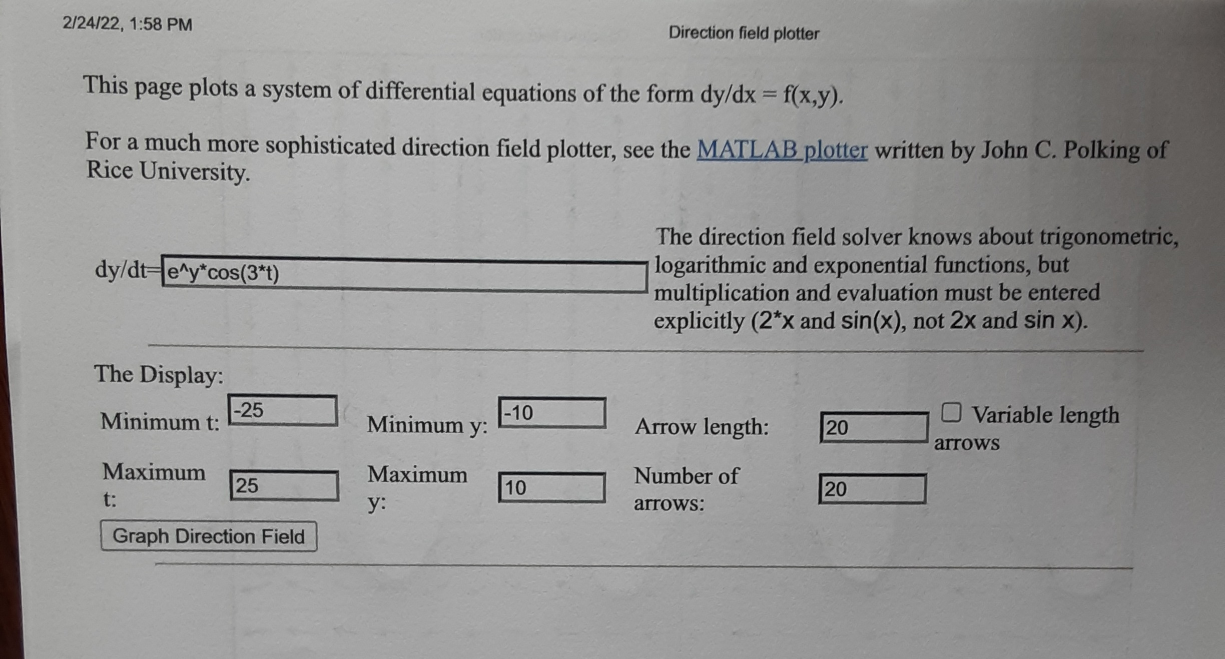 of differential equations of the form dy/dx = f(x,y). For a much