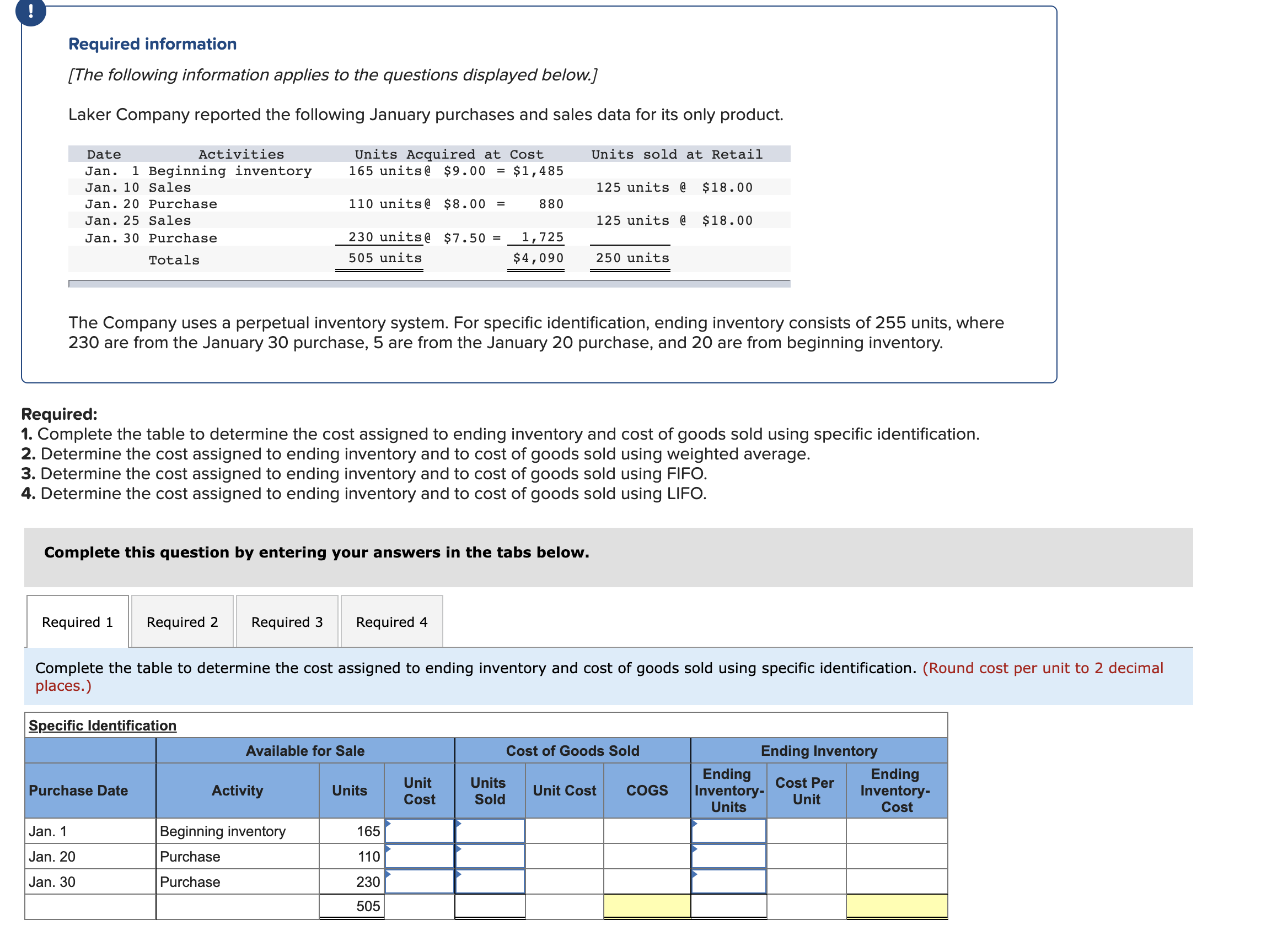 Please answer with an explanation: please explain... Required information [The following information