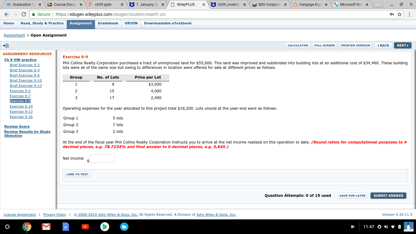 Graduation CI x Bb Course Docun X ch09.pptx X * 1.