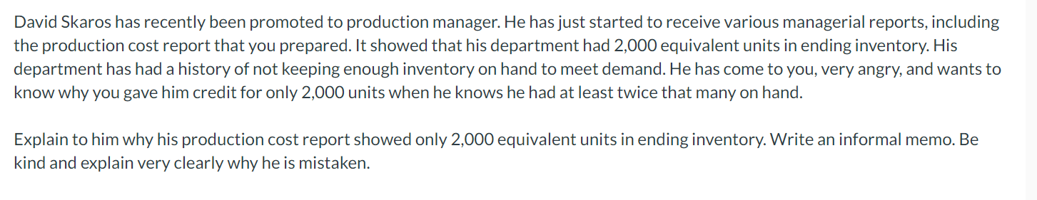 business need to know how to calculate the cost of their products.