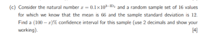 Question no 1 (c) Consider the natural number a: = 0.1x103'm' and