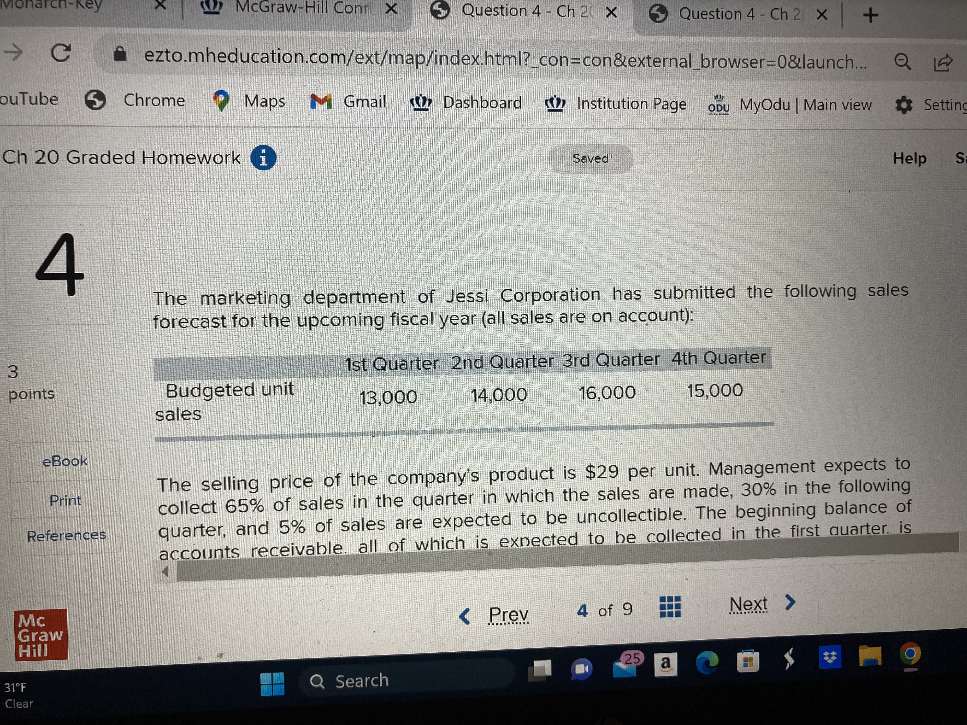 Main view Settings - Passwords h 20 Graded Homework i Saved' Help