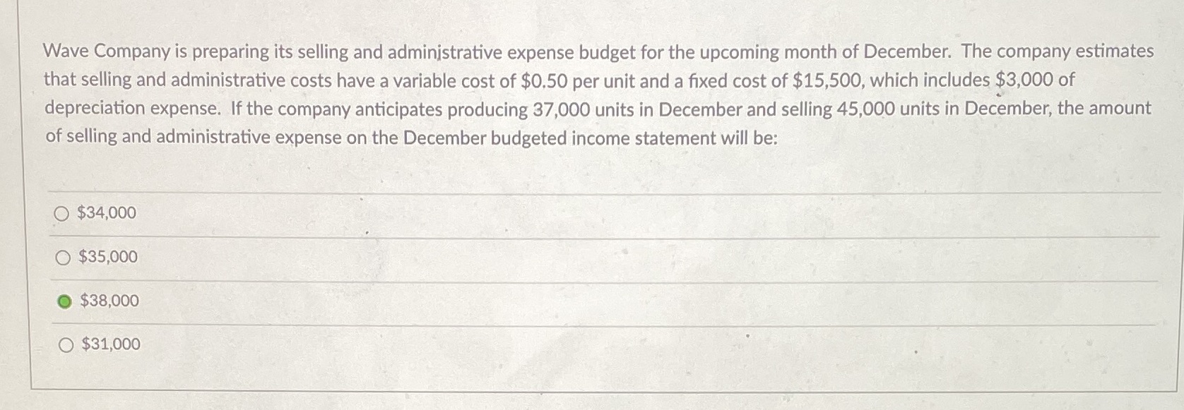 Solve using given information Wave Company is preparing its selling and administrative