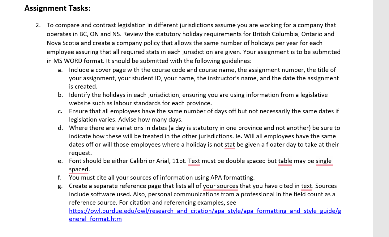 and employment standards as they apply to employers. CLR 3: Calculate pay