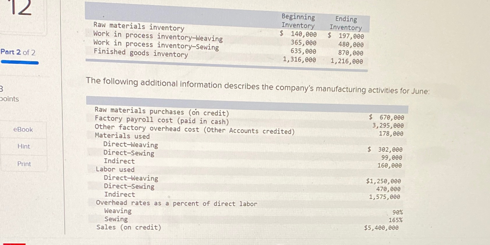 Ch 3 question 12 Prepare the journal entries dated June 30 to