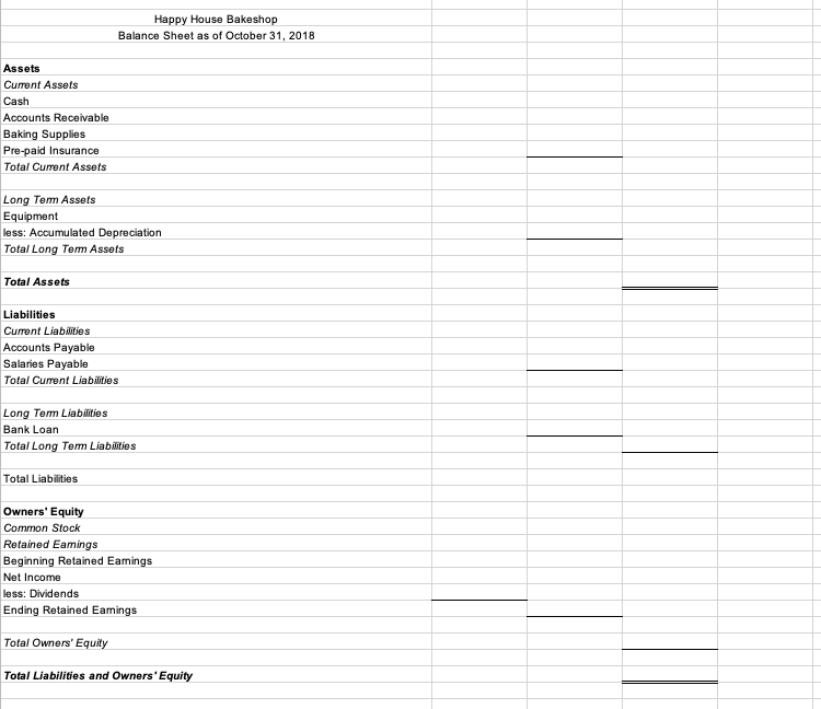 Please complete the following tasks:Complete the Income Statement.Complete the Statement of