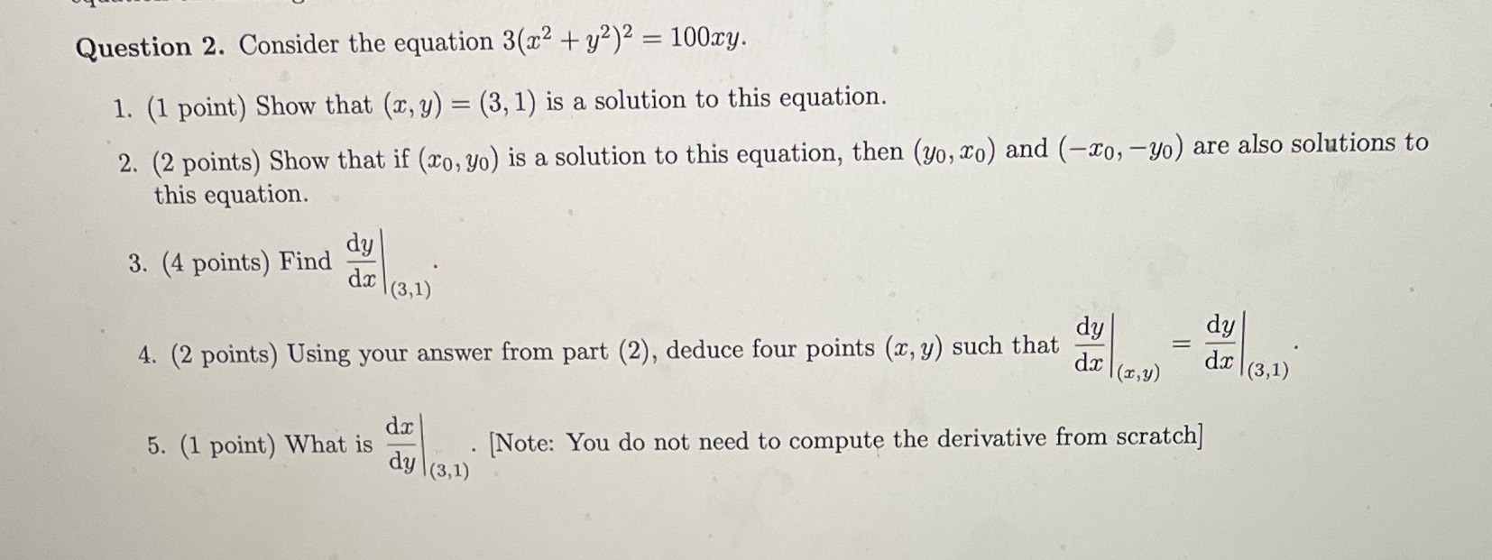 Hi, i need help with only part 5 please.Thanks Question 2. Consider